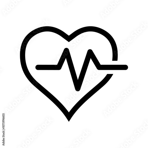 Pulse beat icon logo template design trendy.