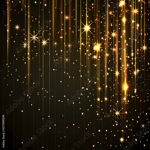 A background of golden, glittering stars and vertical stripes, creating an elegant atmosphere for festive or award events.