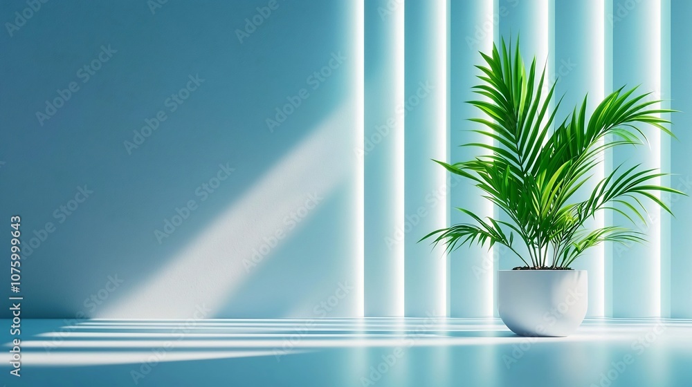 Bright and Minimal Modern Interior with Elegant Design and Lush Greenery Bright and Minimal Modern Interior with Elegant Design and Lush Greenery