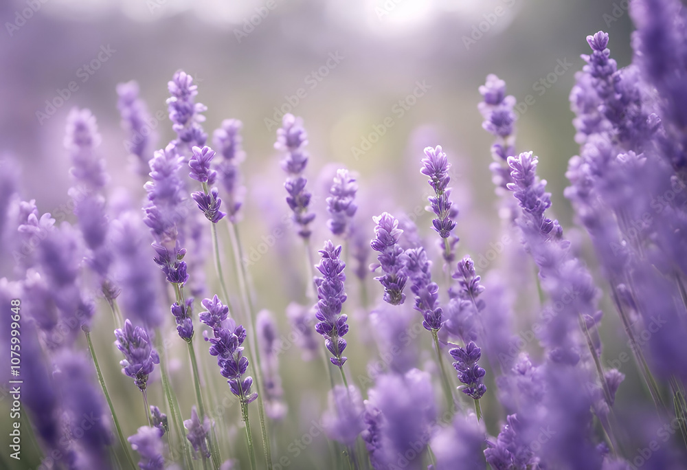 Fototapeta premium floral vertical lavender space transparent border aromatic flower pink white layout lavandula rb fragrant generative photorealistic design bloom olated bouquet lilac flora spring frame 