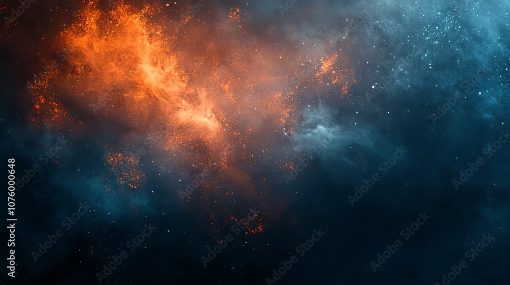 Abstract Multicolored Textured Digital Art Design with Dynamic Energy and Dreamy Atmosphere on Dark Blue Background. Abstract Multicolored Textured Digital Art Design with Dynamic Energy and Dreamy Atmosphere on Dark Blue Background.
