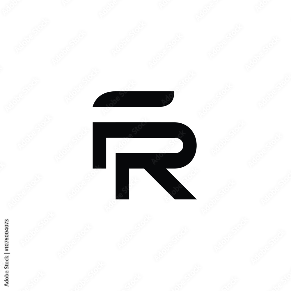 FR monogram logo design letter text name symbol monochrome logotype alphabet character simple logo FR monogram logo design letter text name symbol monochrome logotype alphabet character simple logo
