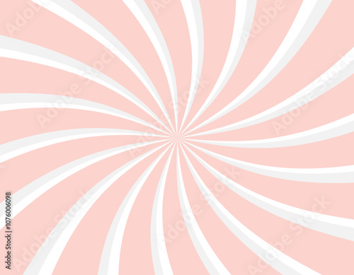 パステルカラーの渦巻く集中線　効果線　漫画効果　1