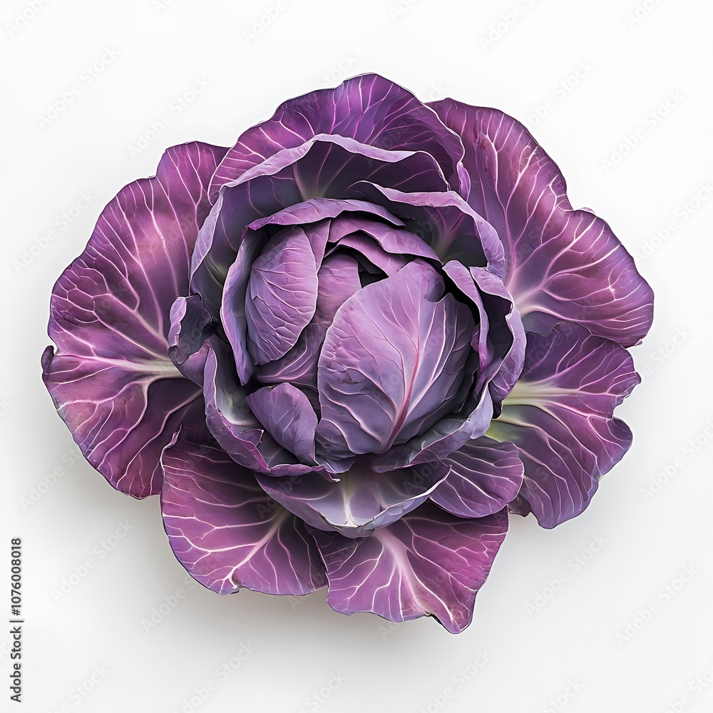 Obraz premium Cabbage isolated on a white background, close up