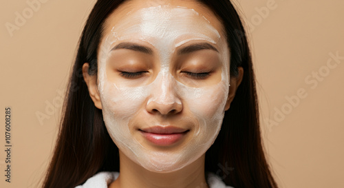 Self skincare beautiful woman