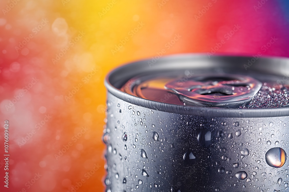 drinking can with water splash drinking can with water splash