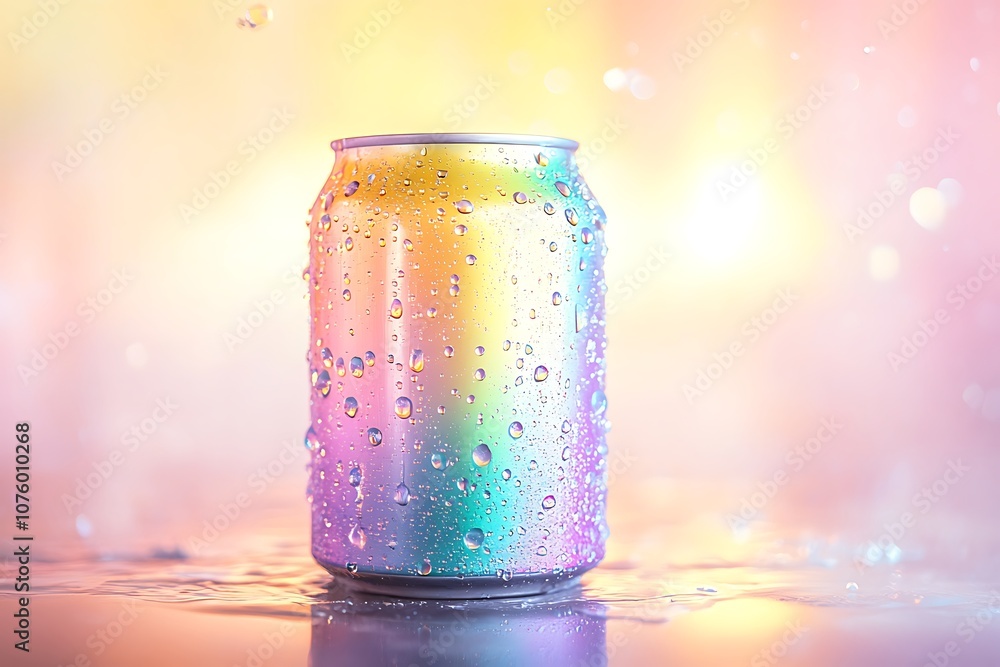 drinking can with water splash drinking can with water splash