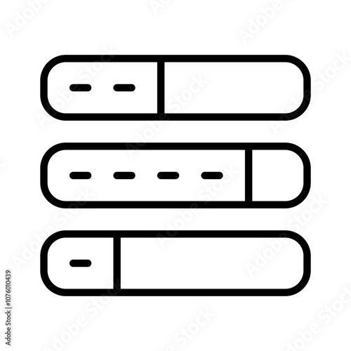 load data icon with thin style, perfect for user interface projects