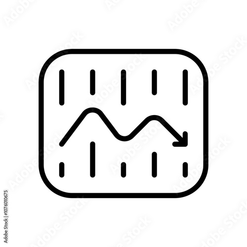 business drop icon with thin style, perfect for user interface projects