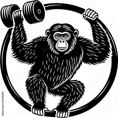 Chimpanzee Weightlifting Champion 