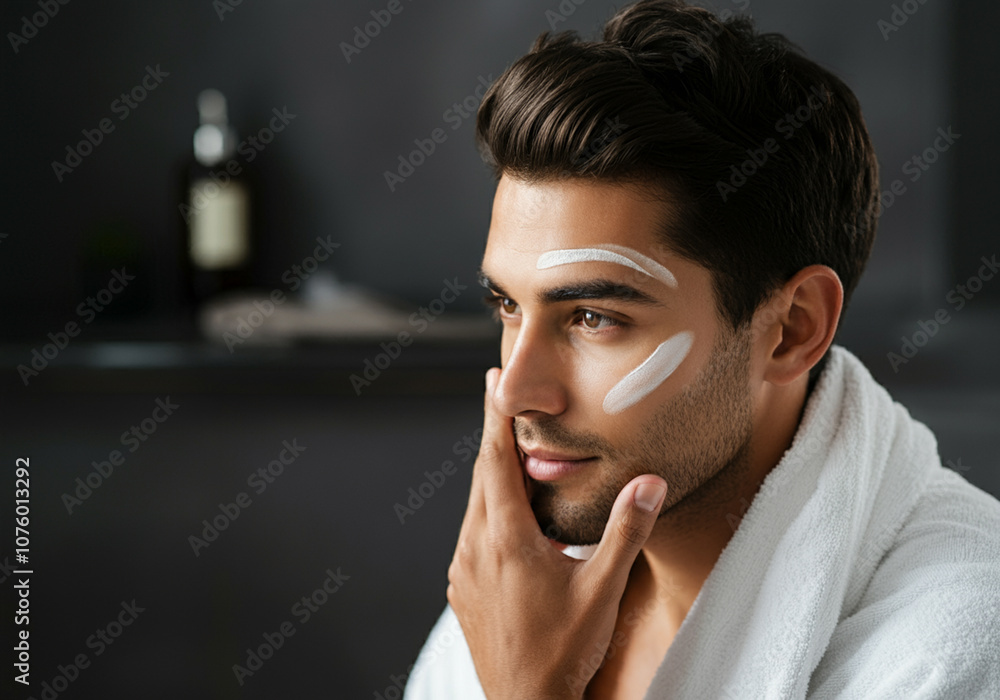 Self skincare handsome man Self skincare handsome man
