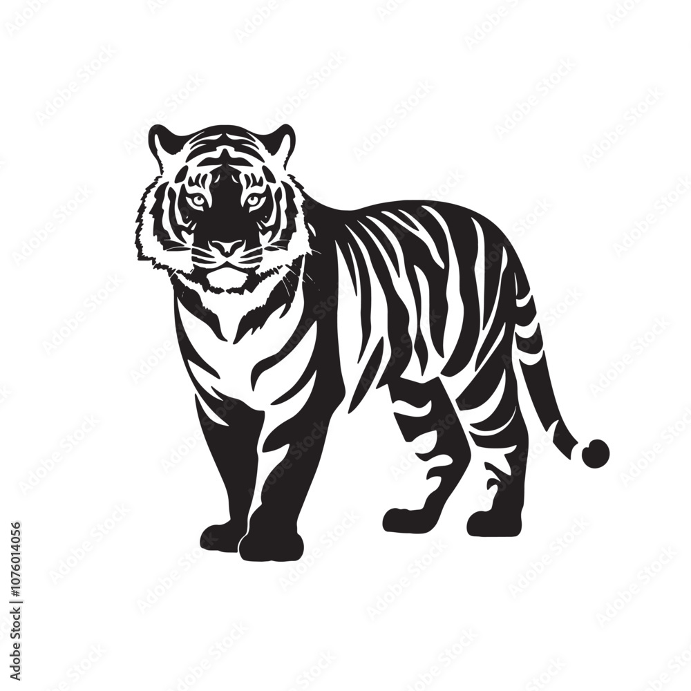 Naklejka premium simple tiger silhouette vector illustration