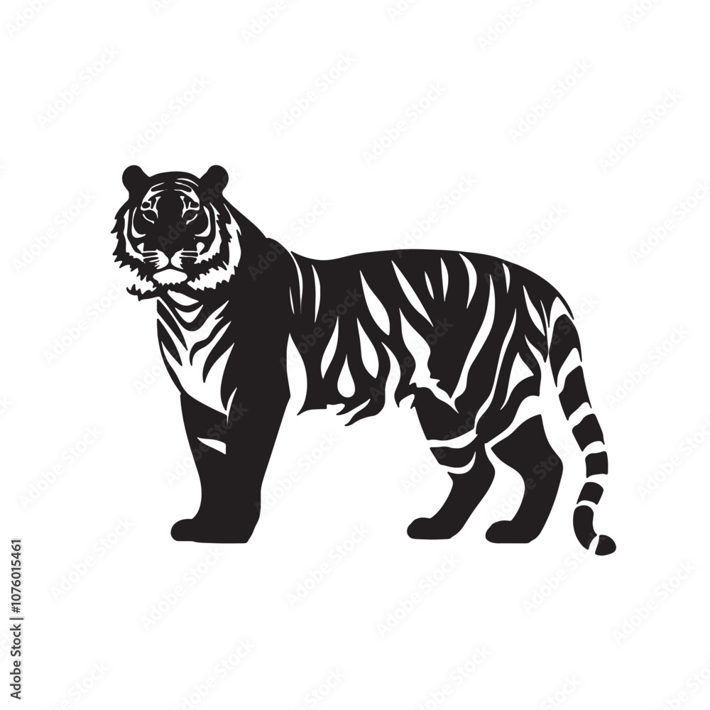 Fototapeta premium Side View silhouette Vector illustration