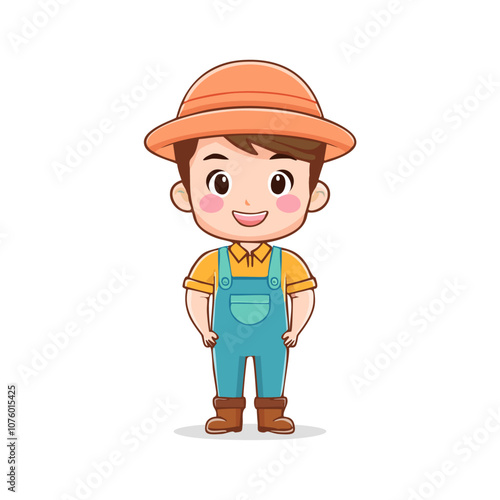 Gardener Cute Worker Work Job Profession Professional Occupation Cartoon Character
