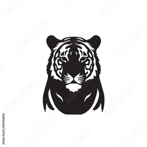 Tiger head silhouette