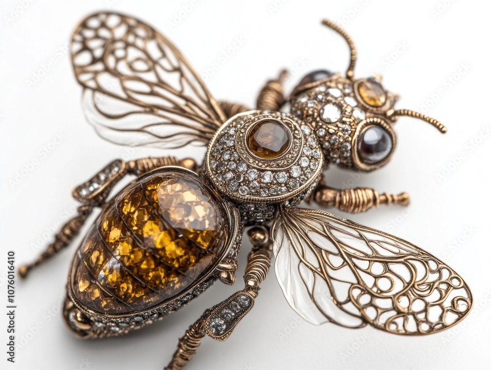 Naklejka premium Bee Brooch Close Up