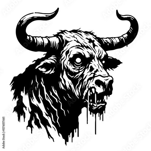Bull Zombie Vector Logo