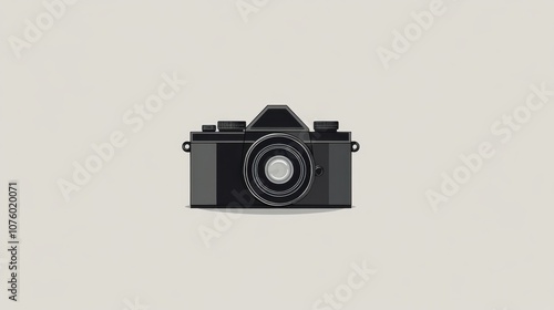 Minimalist Black Camera Illustration 