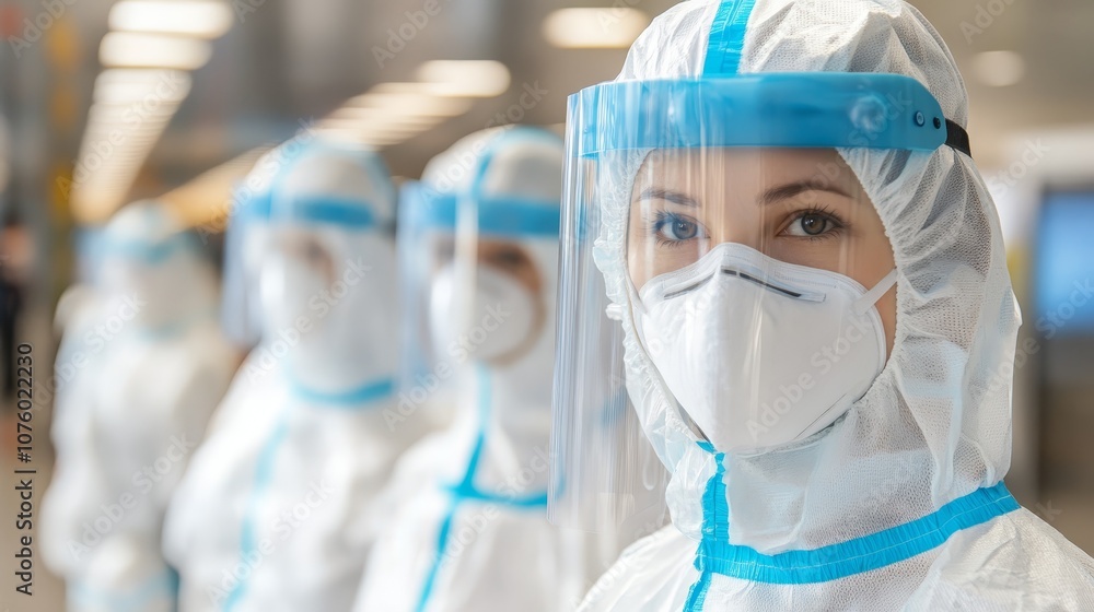 Woman in Protective Gear Looking at Camera Woman in Protective Gear Looking at Camera