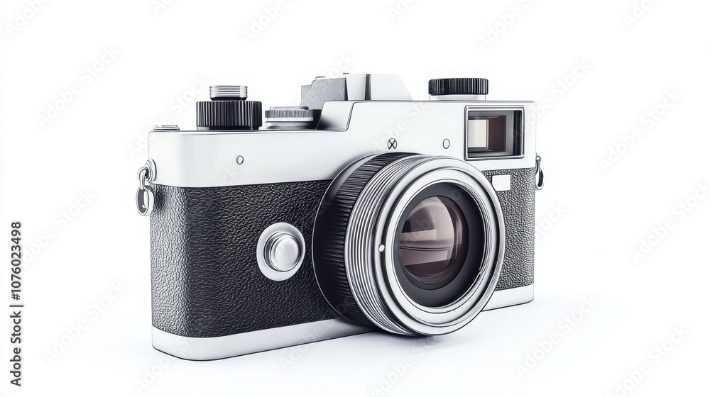 Retro Film Camera on White Background Retro Film Camera on White Background
