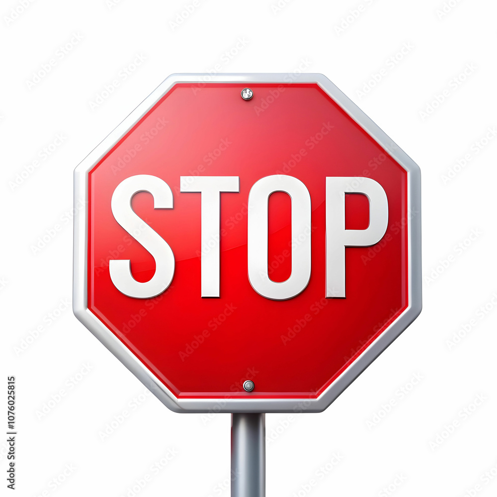 A bold stop traffic sign, featuring a vibrant red octagon. A bold stop traffic sign, featuring a vibrant red octagon.