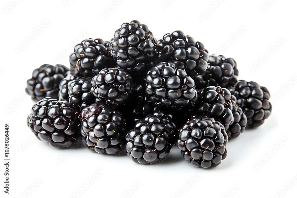 Blackberries isolated on a white background, close up Blackberries isolated on a white background, close up