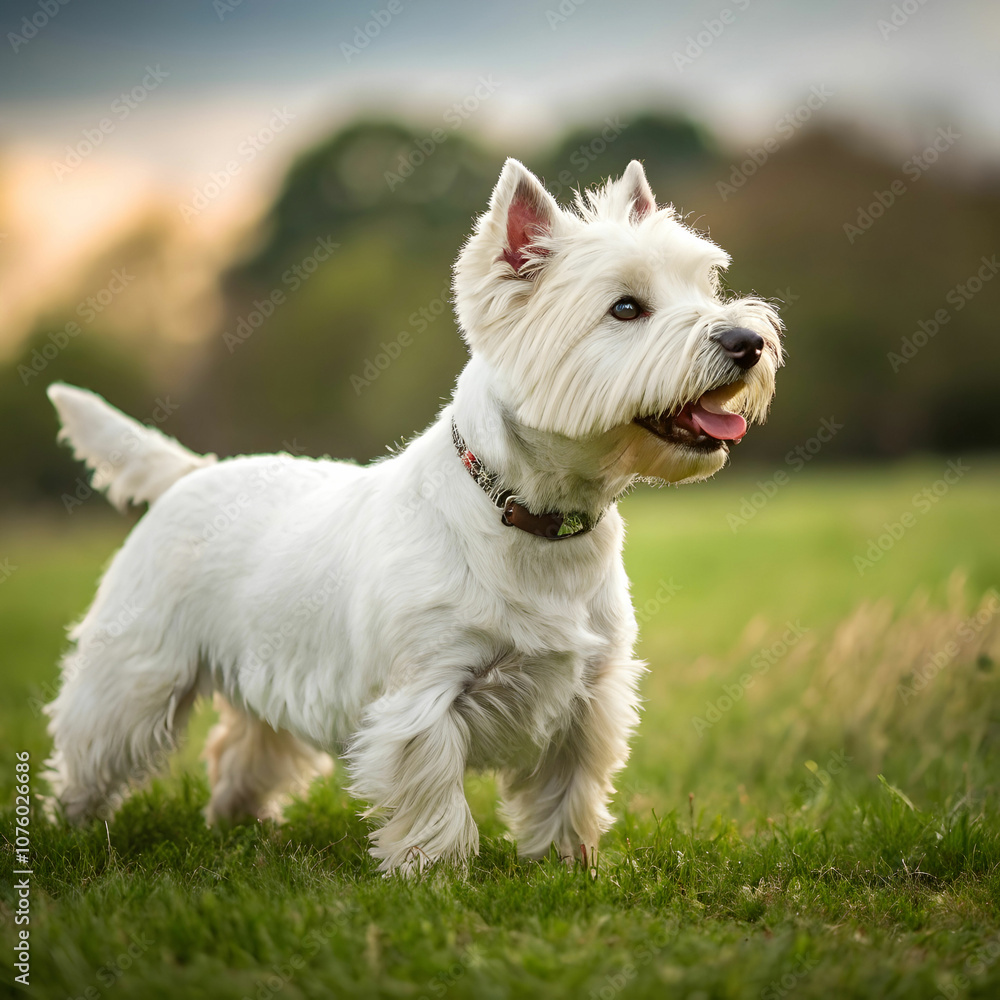 The West Highland White Terrier, or Westie, is a small, confident dog known for its white coat. The West Highland White Terrier, or Westie, is a small, confident dog known for its white coat.