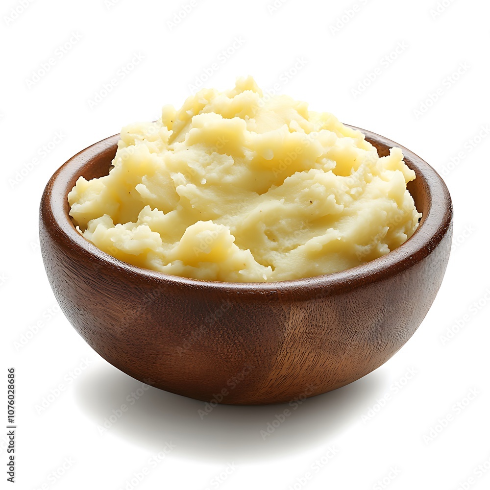Bowl Mashed Potatoes isolated on a white background Bowl Mashed Potatoes isolated on a white background
