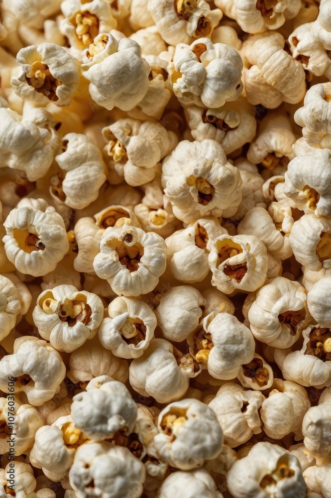 Close-up of golden movie popcorn kernels on gray surface Close-up of golden movie popcorn kernels on gray surface
