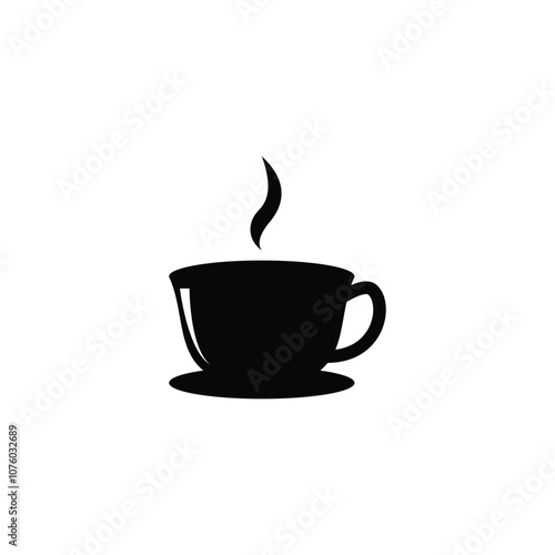 coffee icon mug vector design silhouette style