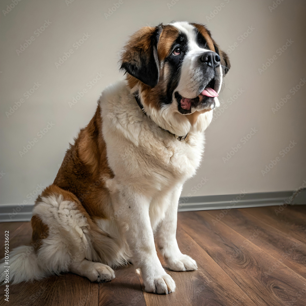 The Saint Bernard is a giant, gentle dog known for its affectionate nature, calm temperament. The Saint Bernard is a giant, gentle dog known for its affectionate nature, calm temperament.