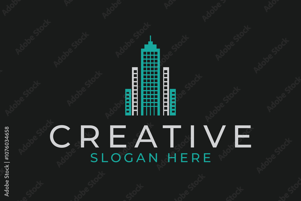Fototapeta premium Creative large building logo