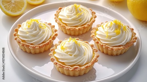 Lemon Cream Tarts with Zest 