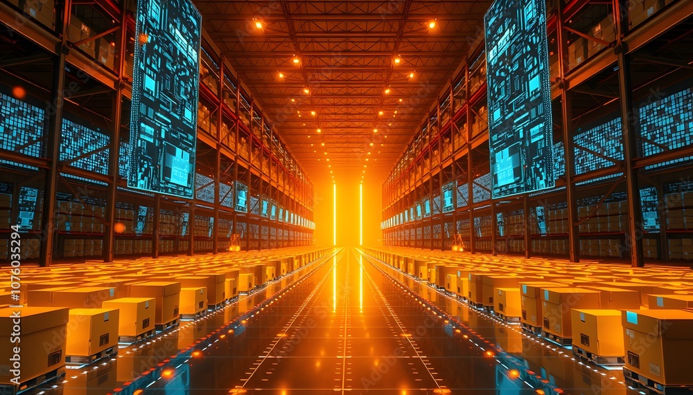 Fototapeta premium background with glowing lights