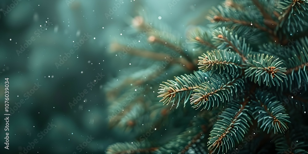 Beautiful Christmas Background with green fir tree brunch close up. Copy space Beautiful Christmas Background with green fir tree brunch close up. Copy space