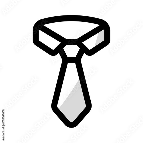 formal tie icon with shady style, perfect for user interface projects