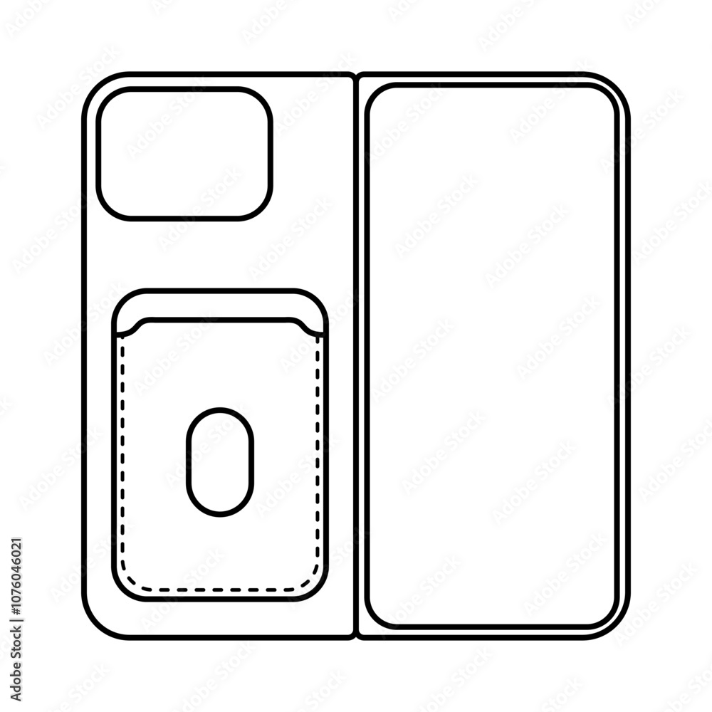 Outline Phone Case with Card Holder Outline Phone Case with Card Holder