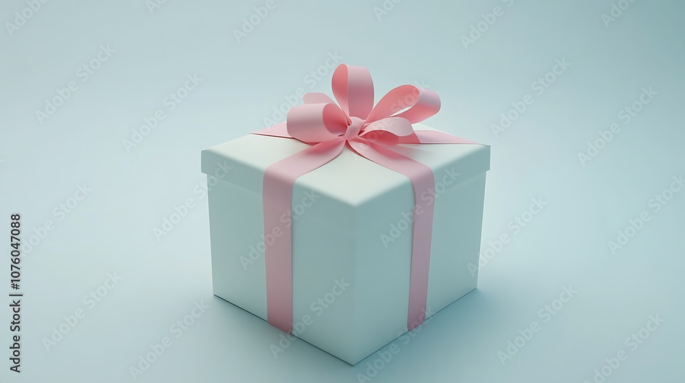 gift box with a ribbon and bow. gift box with a ribbon and bow.