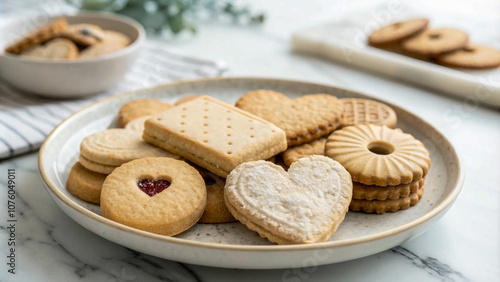 Plate of assorted biscuits