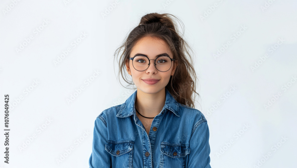 Obraz premium A typical young teen with a simple look, unremarkable and blending into the background effortlessly.