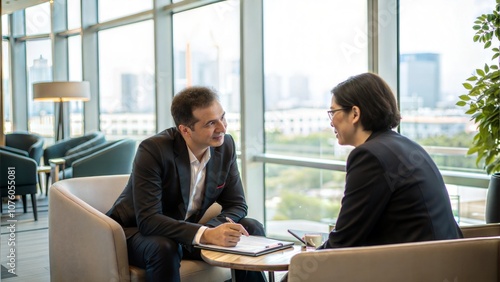 Two Businesspeople Talking