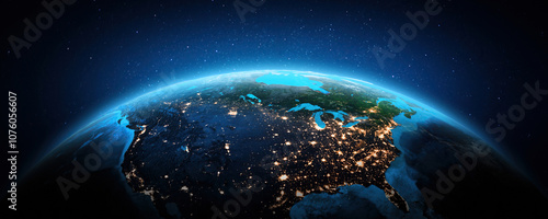 America - USA, Canada from space