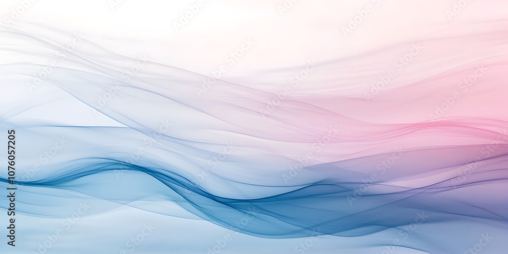 Obraz premium Abstract Dreamy Swirls: An ethereal composition of blue and pink abstract swirls creates a delicate and dreamy backdrop. Perfect for branding, design.