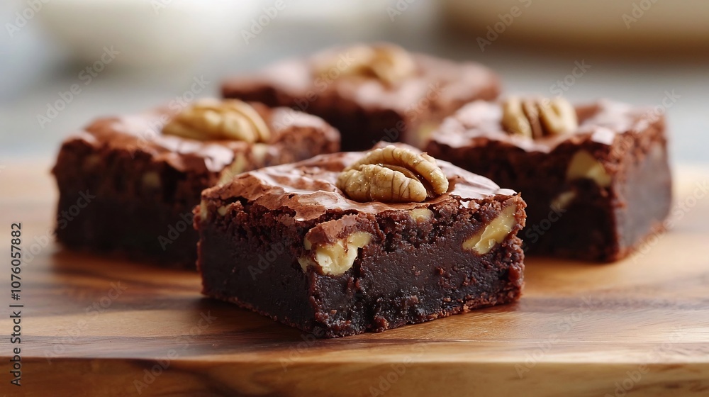 Decadent Cacao Brownie Squares with Walnuts - A Fresh and Natural Culinary Delight Decadent Cacao Brownie Squares with Walnuts - A Fresh and Natural Culinary Delight