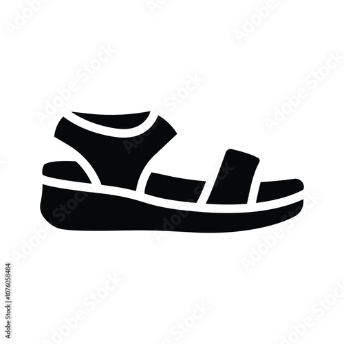 Get this amazing icon of sandal in modern style