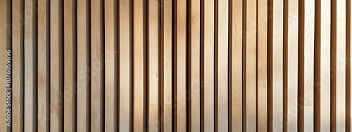  Wooden wall background with vertical slats, texture of natural wood paneling for interior design or backdrop. Wooden paneling wall. 