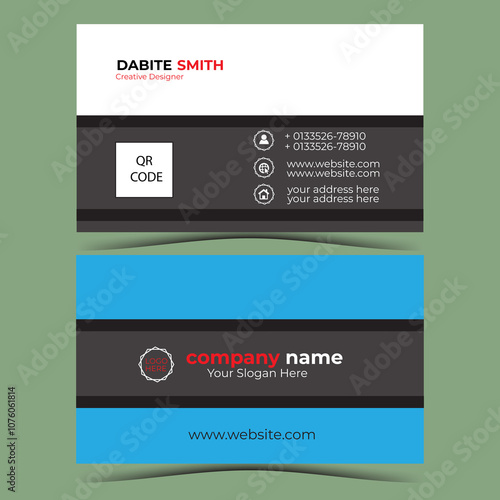 morden business card template design photo