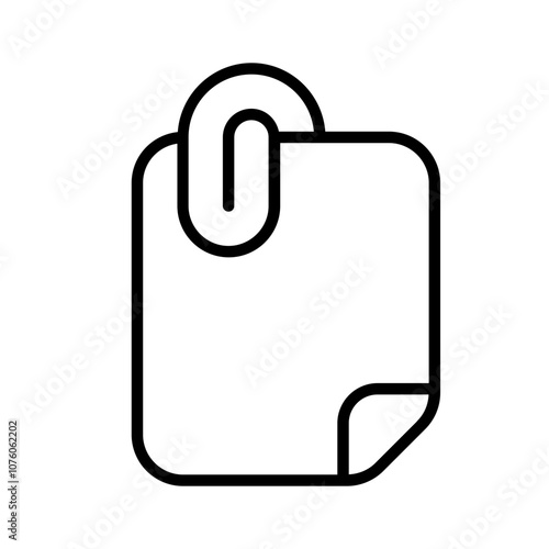 financial paperclip icon with thin style, perfect for user interface projects