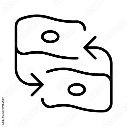 income turnover icon with thin style, perfect for user interface projects