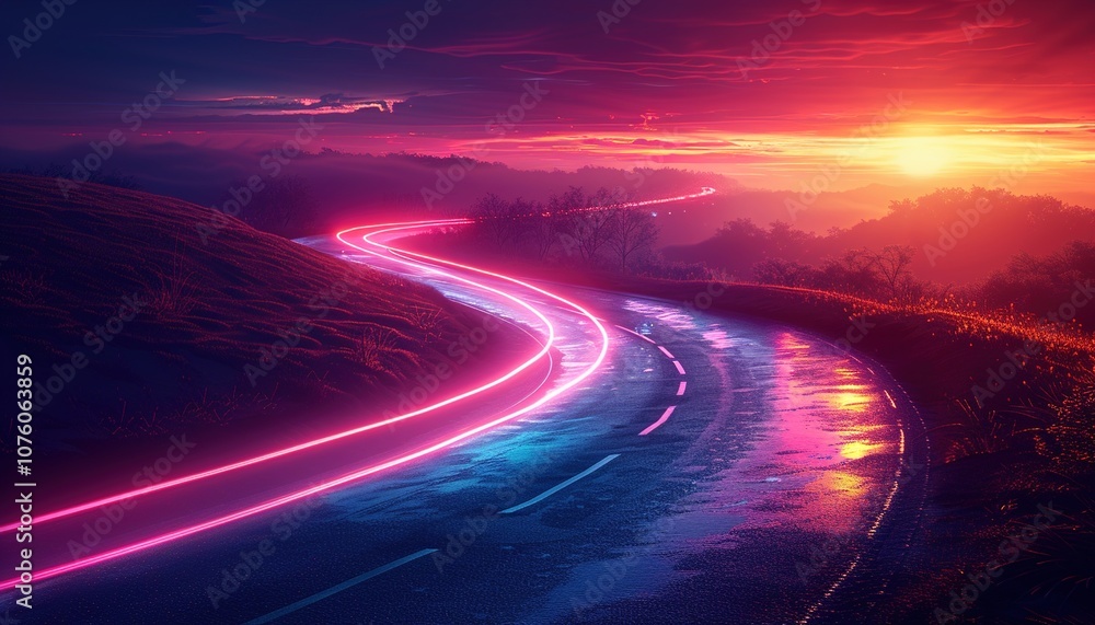 highway at night highway at night